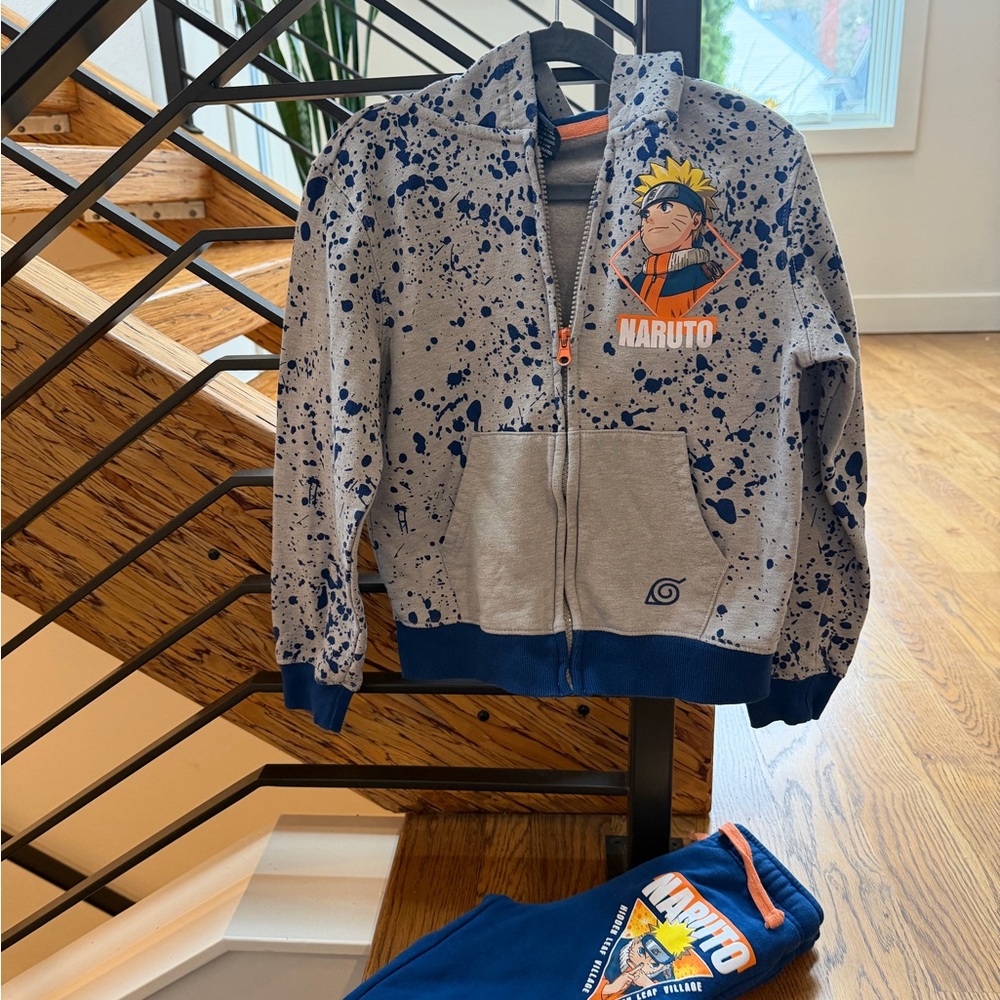 Naruto Kids Hoodie - Blue and Gray